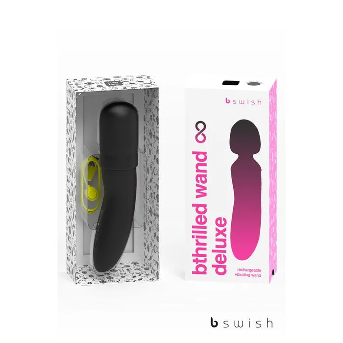Vibrators ShhhWndsr Bthrilled Premium Deluxe Massage Wand 21 cm USB Rechargeable Black Vibrators ShhhWndsr Bthrilled Premium Deluxe Massage Wand 21 cm USB Rechargeable Black