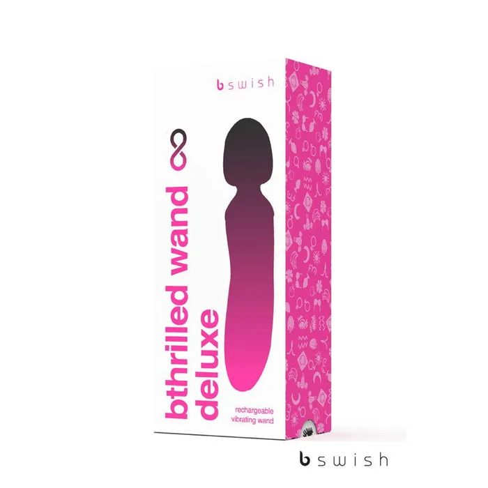 Vibrators ShhhWndsr Bthrilled Premium Deluxe Massage Wand 21 cm USB Rechargeable Black Vibrators ShhhWndsr Bthrilled Premium Deluxe Massage Wand 21 cm USB Rechargeable Black