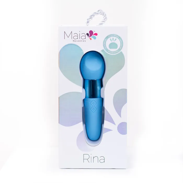 Vibrators ShhhWndsr Maia RINA Dual Motor Mini Wand Blue