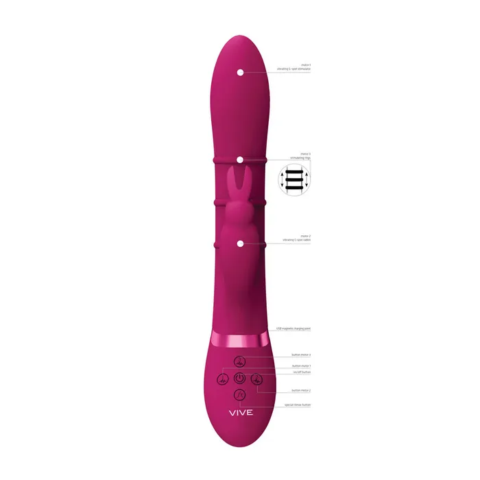 Vibrators ShhhWndsr VIVE Sora GSpot Rabbit Vibrator Pink Vibrators ShhhWndsr VIVE Sora GSpot Rabbit Vibrator Pink