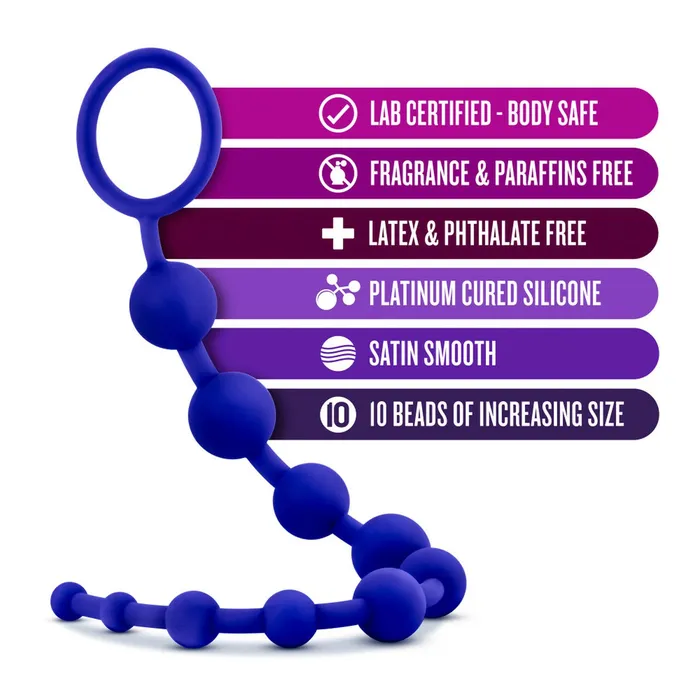 Anal Blush Novelties Blush Novelties Luxe Silicone 10 Beads