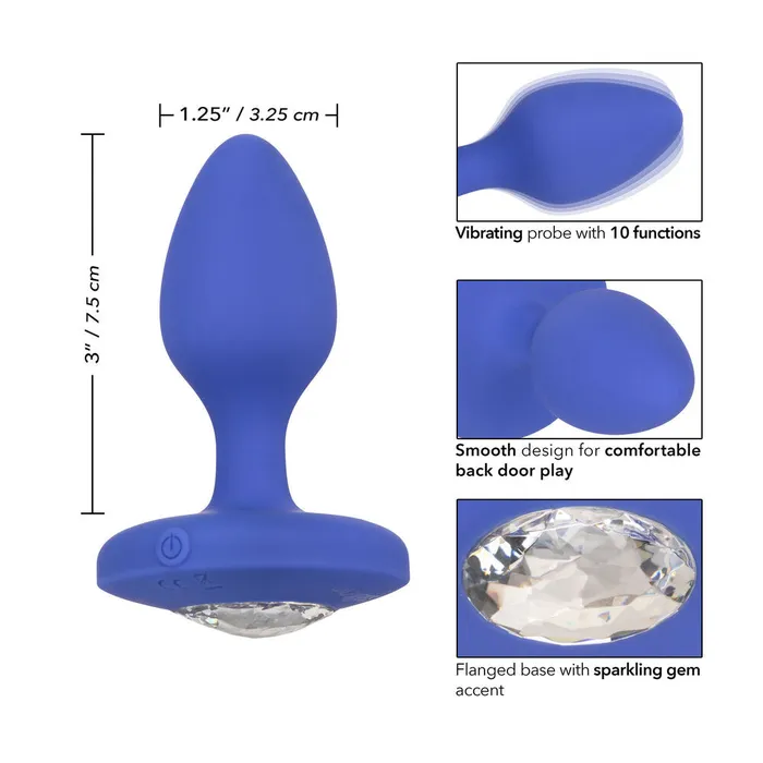 Anal California Exotic Cheeky Gems Medium Rechargeable Vibrating Butt Plug