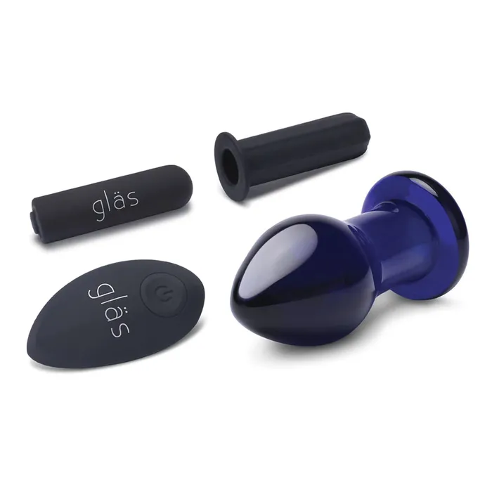Anal Glas GLAS 35 Rechargeable Remote Controlled Vibrating Glass Butt Plug