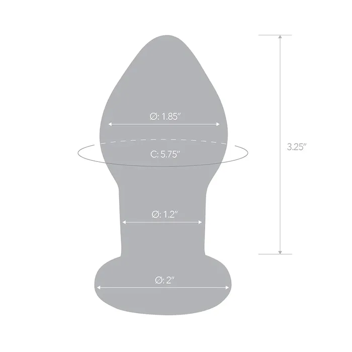 Anal Glas GLAS 35 Rechargeable Remote Controlled Vibrating Glass Butt Plug