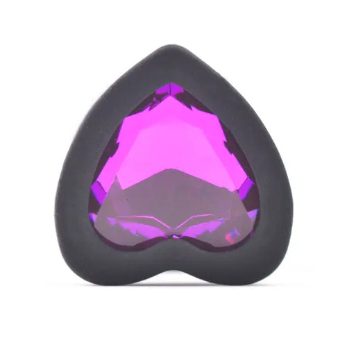 Anal Various Toy Brands Small Heart Shaped Diamond Base Black Butt Plug Anal Various Toy Brands Small Heart Shaped Diamond Base Black Butt Plug
