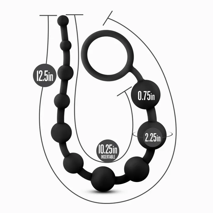 Blush Novelties Anal Adventures Platinum Silicone 10 Booty Beads Blush Novelties Male Sex Toys