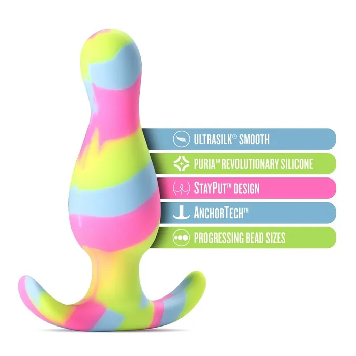 Blush Novelties Avant Kaleido Beaded Butt Plug Lime Anal