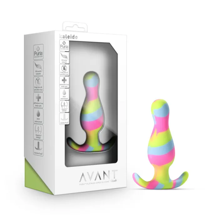 Blush Novelties Avant Kaleido Beaded Butt Plug Lime Anal