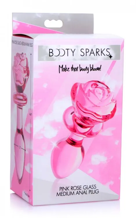 BOOTY SPARKS PINK ROSE GLASS MEDIUM ANAL PLUG Willams Tradeing Company Anal BOOTY SPARKS PINK ROSE GLASS MEDIUM ANAL PLUG Willams Tradeing Company Anal