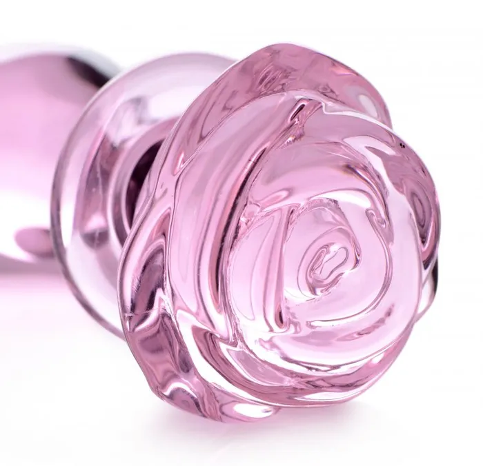 BOOTY SPARKS PINK ROSE GLASS MEDIUM ANAL PLUG Willams Tradeing Company Anal