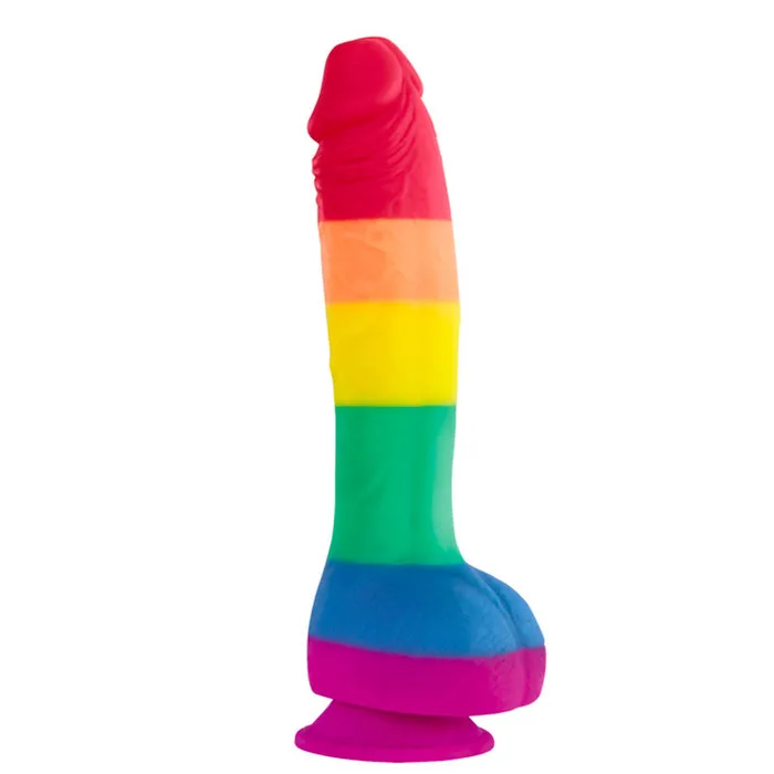 Colours Pride Edition 8 Inch Realistic Silicone Dildo With Balls NS Novelties Dildos Colours Pride Edition 8 Inch Realistic Silicone Dildo With Balls NS Novelties Dildos