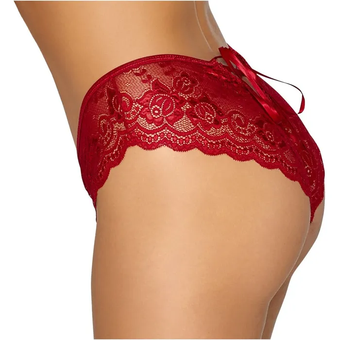 Cottelli Collection Vibrators Cottelli Crotchless Panty Red Cottelli Collection Vibrators Cottelli Crotchless Panty Red