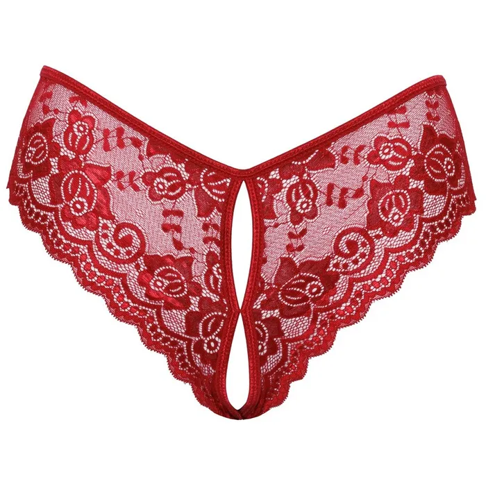 Cottelli Collection Vibrators Cottelli Crotchless Panty Red Cottelli Collection Vibrators Cottelli Crotchless Panty Red