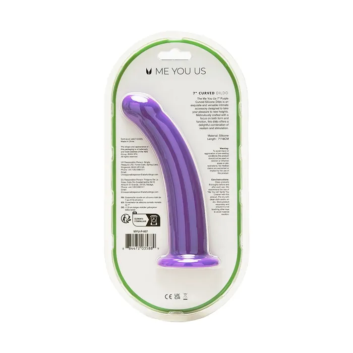 Dildos Me You Us Me You Us 7 Curved Silicone Dildo