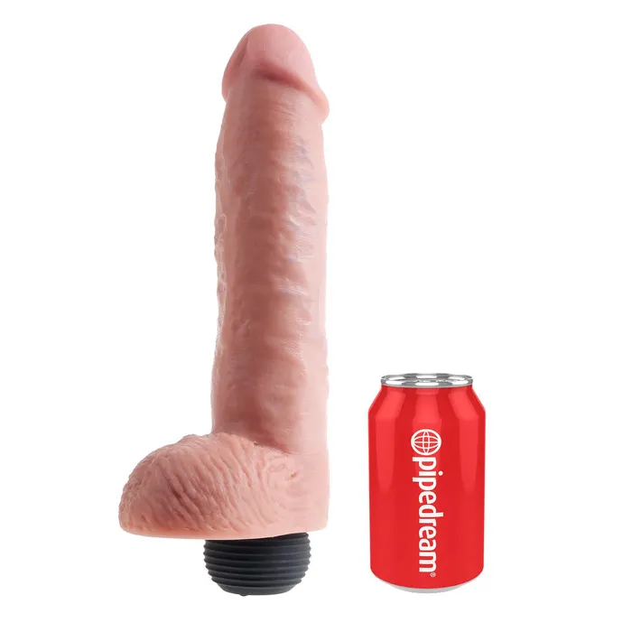 Dildos PipeDream 11 Inch Squirting Cock With Balls King Cock Flesh Coloured