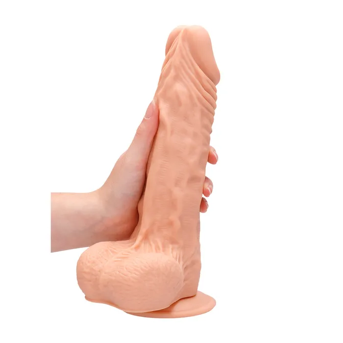 Dildos Shots Toys RealRock 10 Inch Dong With Testicles Flesh