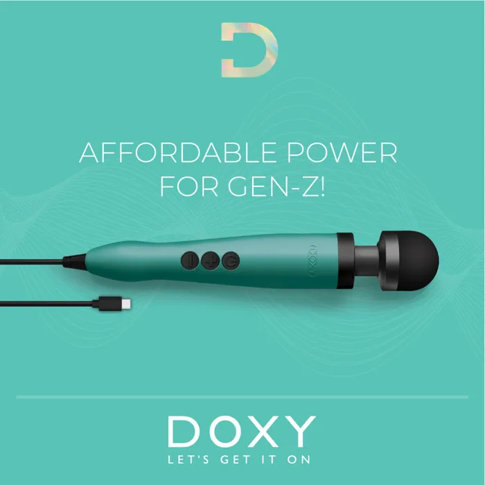 Doxy Wand Massagers Vibrators Doxy Wand 3 Turquoise USB Powered