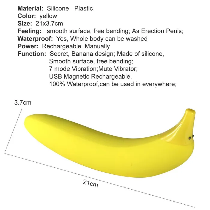 Female Sex Toys Kinkstasy The Mellow Yellow Silicone Banana Shaped Discreet Fun Rocking Vibrator