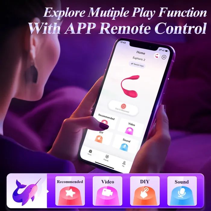 Female Sex Toys Sohimi Euphorisch 2 2 in 1 stoender und vibrierender GPunktVibrator mit AppSteuerung