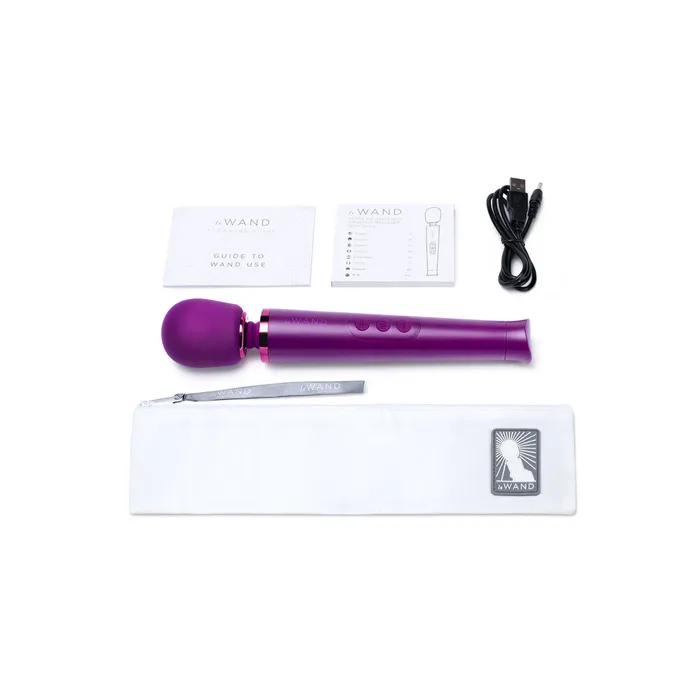 Le Wand Female Sex Toys Le Wand Petite Rechargeable Vibrating Massager Dark Cherry