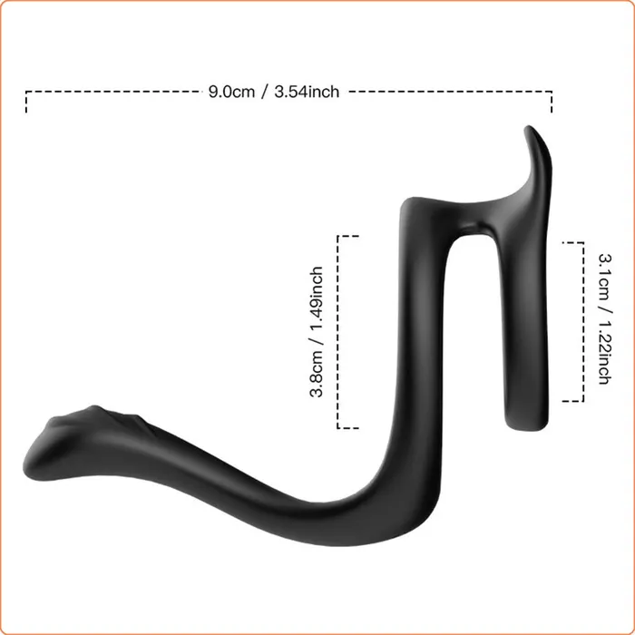 LoveLife SexToys Male Sex Toys Silicone Triangle Penis Ring with Teasing Tail