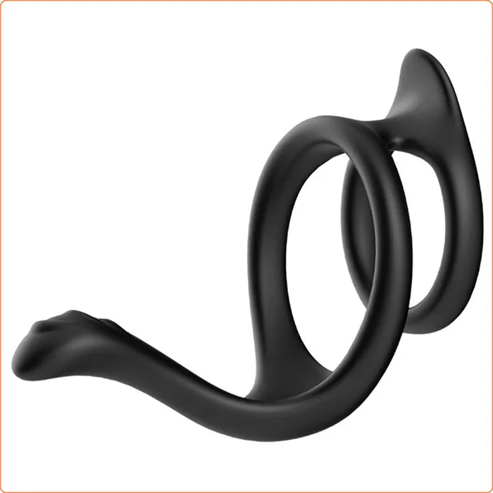 LoveLife SexToys Male Sex Toys Silicone Triangle Penis Ring with Teasing Tail