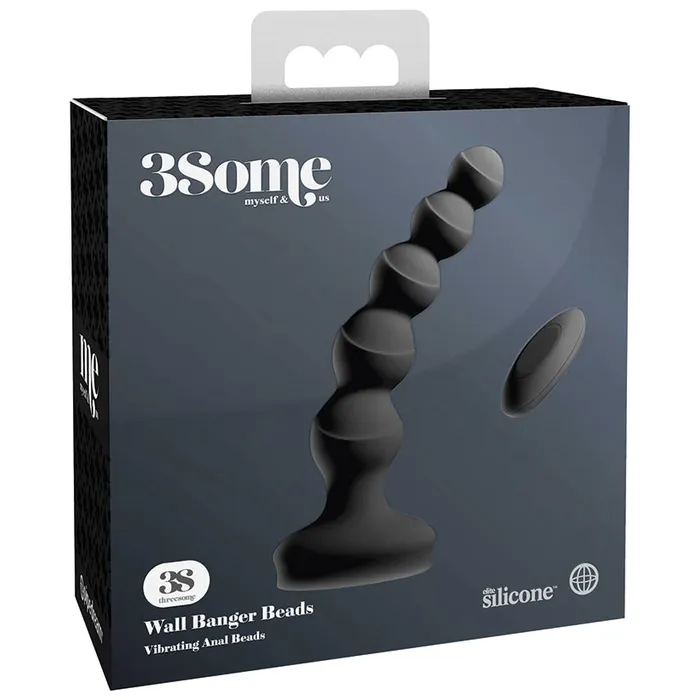 Male Sex Toys 3Some 3Some Wall Banger Vibrating Butt Beads