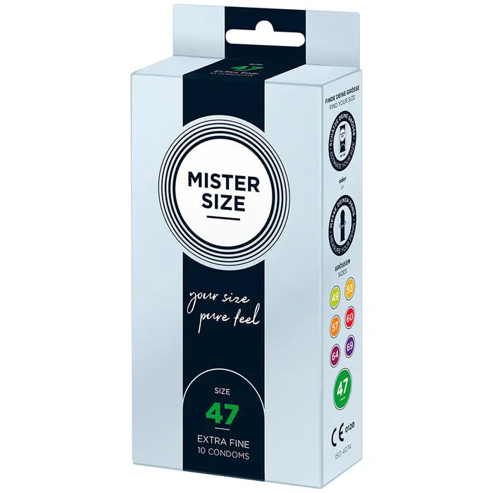 Male Sex Toys Mister Size Mister Size 47mm Your Size Pure Feel Condoms 10 Pack Male Sex Toys Mister Size Mister Size 47mm Your Size Pure Feel Condoms 10 Pack
