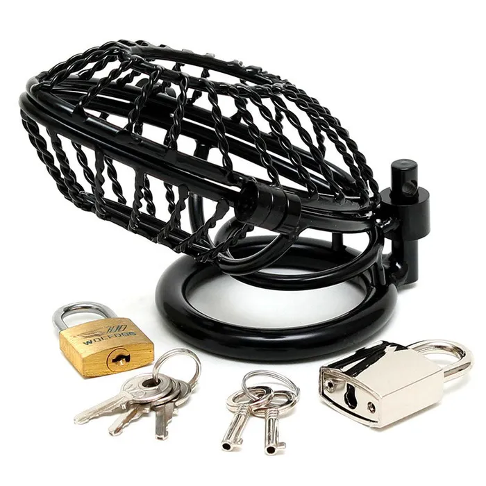 Male Sex Toys Rimba Opening Metal Male Chastity Device With 2 Padlocks Male Sex Toys Rimba Opening Metal Male Chastity Device With 2 Padlocks