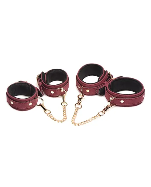 Master Series Burgundy 6 pc Bondage Set Master Series Anal
