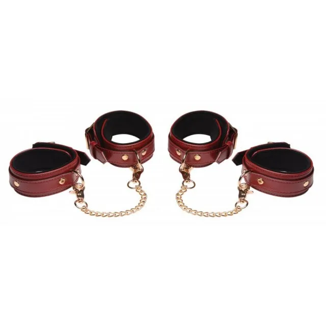 Master Series Burgundy 6 pc Bondage Set Master Series Anal