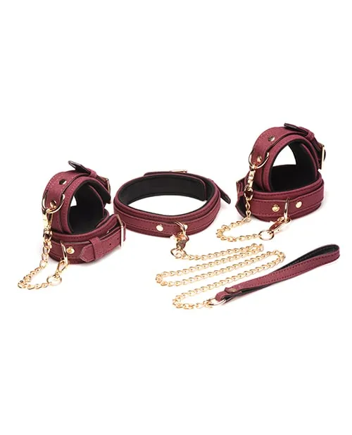 Master Series Burgundy 6 pc Bondage Set Master Series Anal
