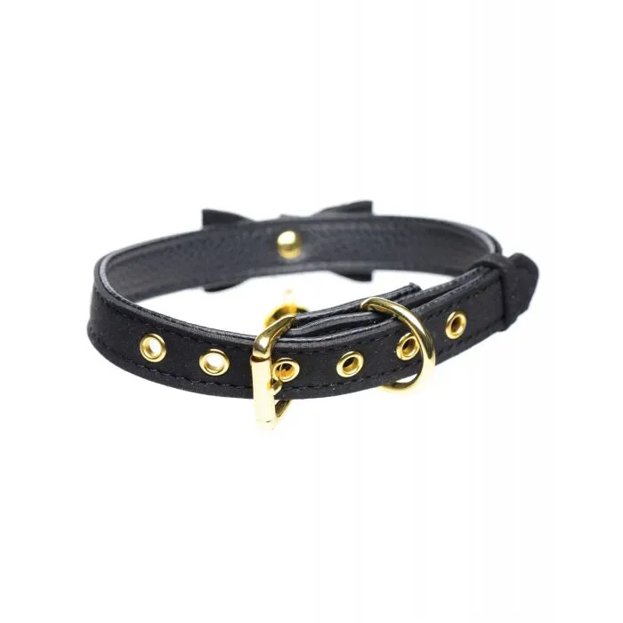 Master Series Golden Kitty Cat Bell Collar in Pink or Black Master Series Anal