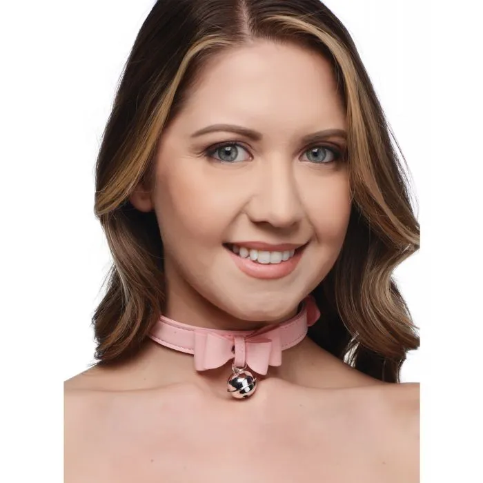Master Series Golden Kitty Cat Bell Collar in Pink or Black Master Series Anal