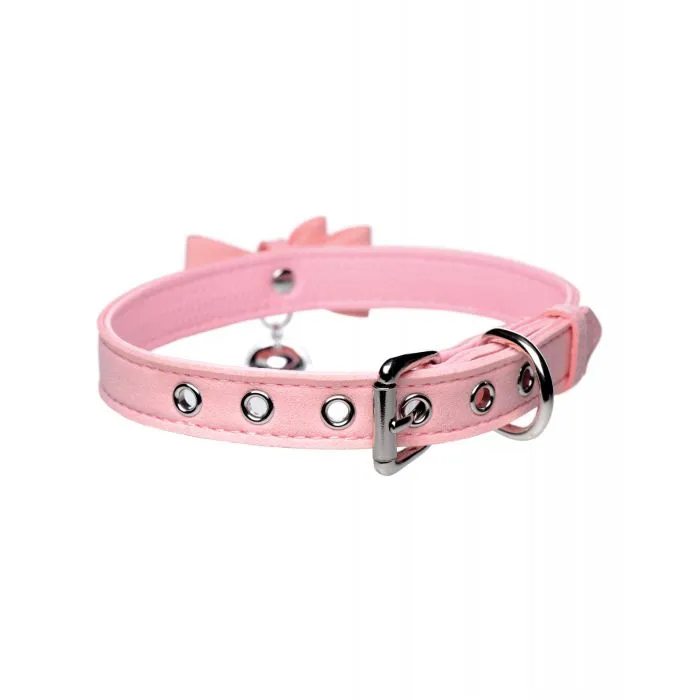 Master Series Golden Kitty Cat Bell Collar in Pink or Black Master Series Anal