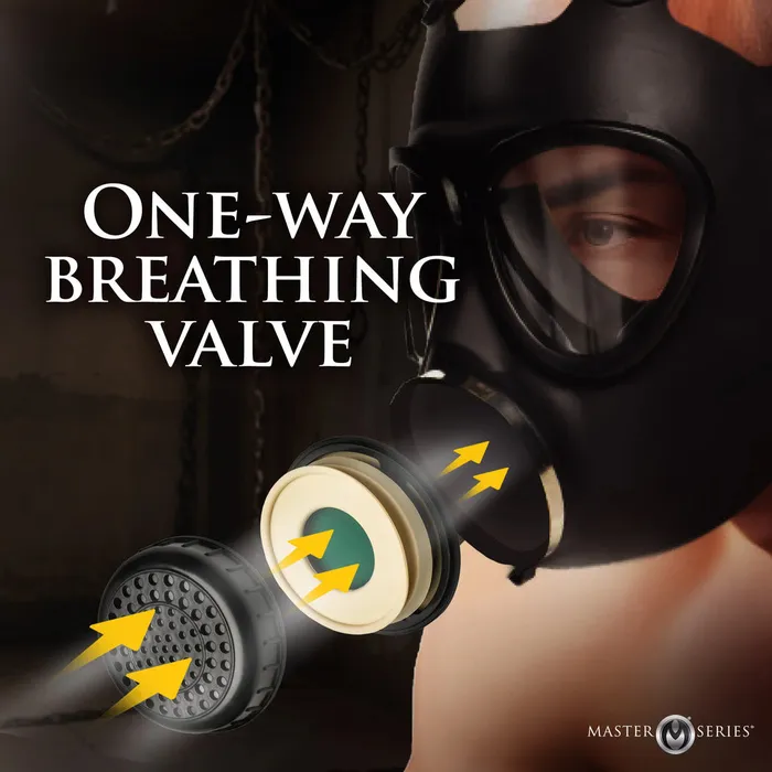 Master Series Inhaler Gas Mask With Bottle XR Brands Male Sex Toys