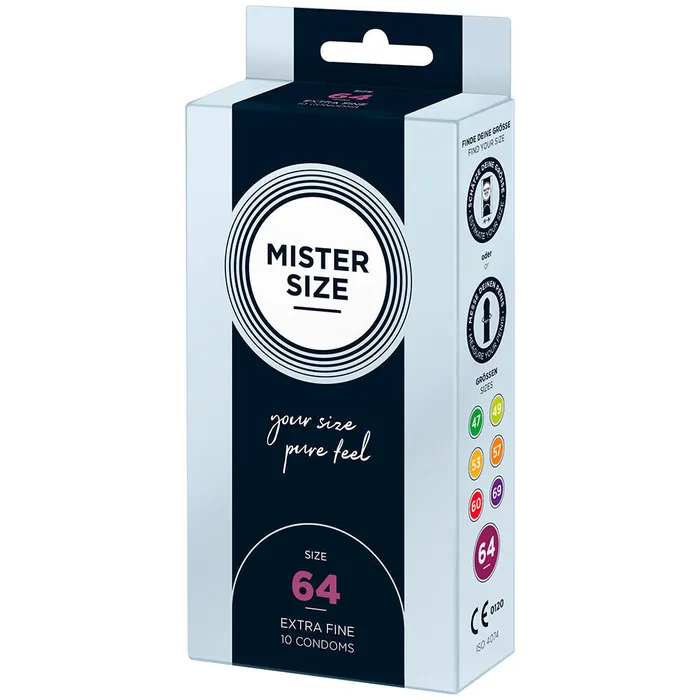 Mister Size Male Sex Toys Mister Size 64mm Your Size Pure Feel Condoms 10 Pack Mister Size Male Sex Toys Mister Size 64mm Your Size Pure Feel Condoms 10 Pack