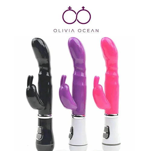Olivia Ocean Vibrating Multi 12 Speed Rabbit Vibrator G Spot Clitoral Dildo Adult Sex Toy Female Sex Toys