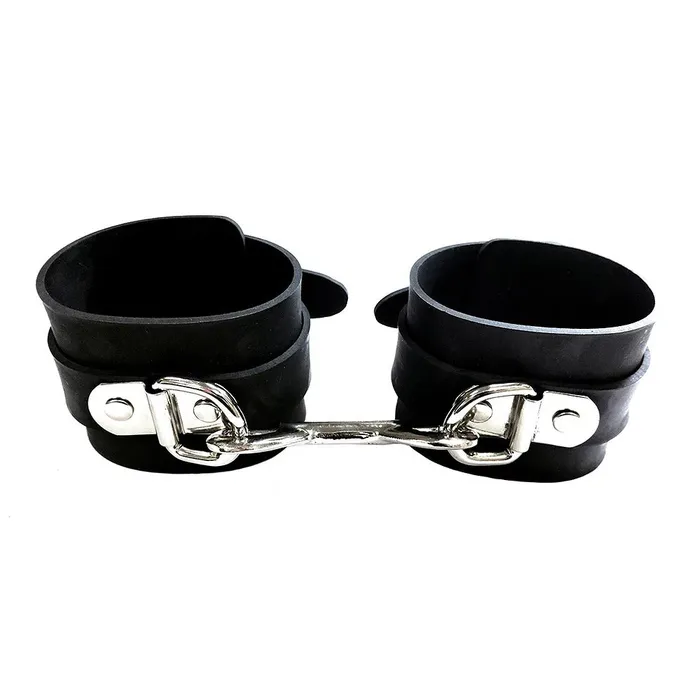 Restraints Rouge Garments Rouge Garments Black Rubber Wrist Cuffs