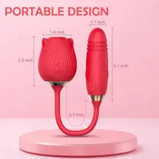 Rose with Thrusting Bullet Vibrator 69 Vibrations Kenya Female Sex Toys