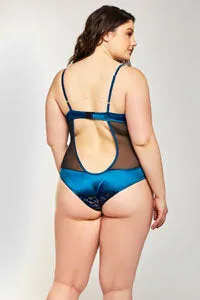 Satin Mesh Lace Teddy Teal ICollection Vibrators