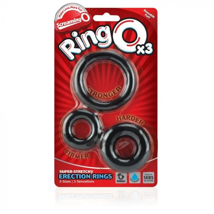 Screaming O Screaming O RingO x3 Cock Rings Black Dildos