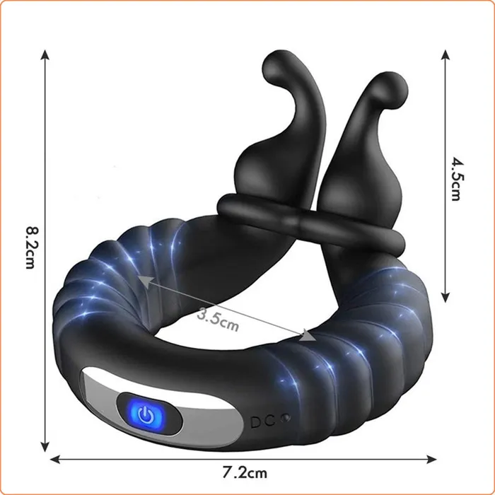 Snails Vibrating Dual Penis Ring LoveLife SexToys Male Sex Toys