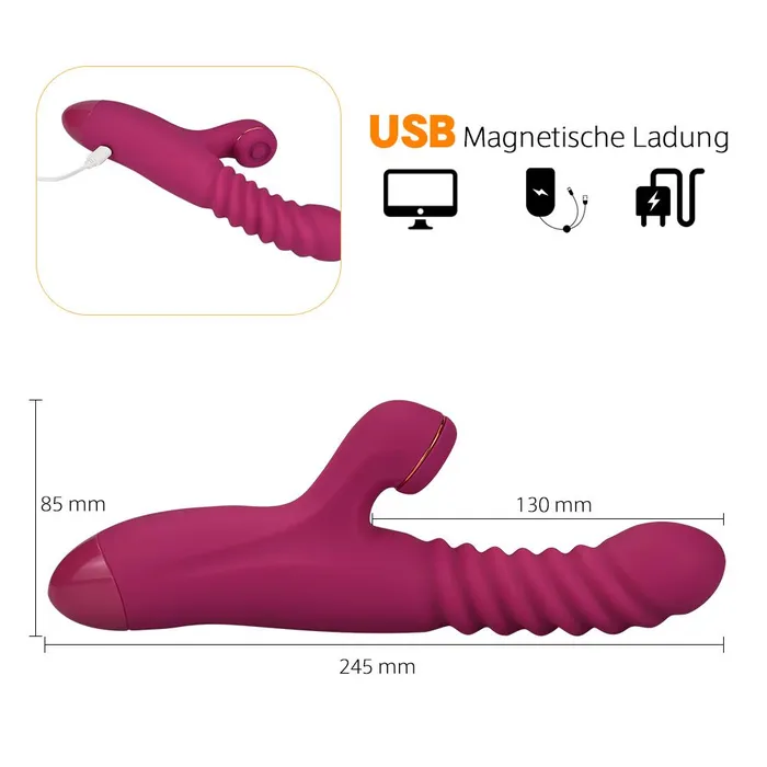 Sohimi Female Sex Toys Mondmia GPunkt Klitoris Vibrator mit Intelligenter Heiz und Teleskopfunktion