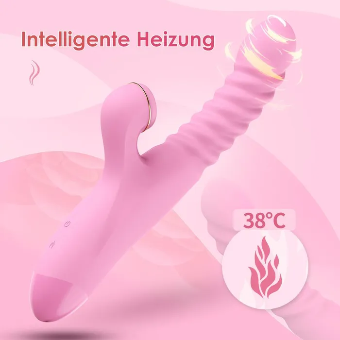 Sohimi Female Sex Toys Mondmia GPunkt Klitoris Vibrator mit Intelligenter Heiz und Teleskopfunktion