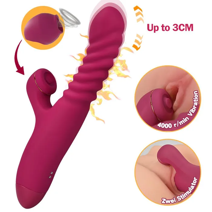 Sohimi Female Sex Toys Mondmia GPunkt Klitoris Vibrator mit Intelligenter Heiz und Teleskopfunktion