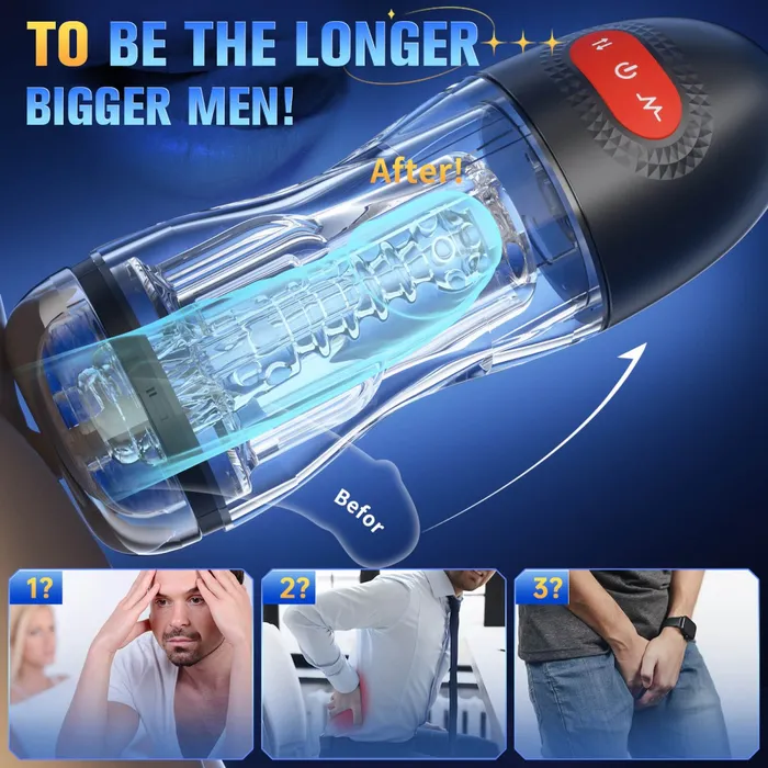 Sohimi Male Sex Toys ELROY Upgraded Suction and Vibration App Control Male Masturbator