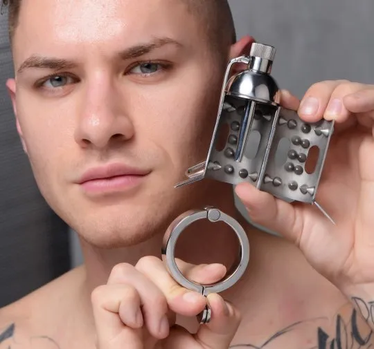 Spiked Cuck Chamber Chastity Cage Kinkstasy Male Sex Toys