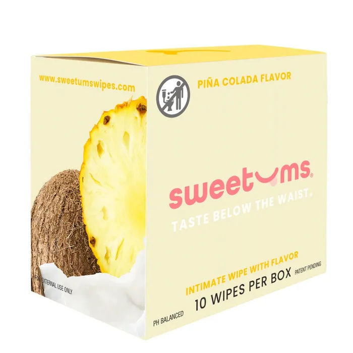 Sweetums Vibrators Sweetums Intimate Wipes Pina Colada Flavor