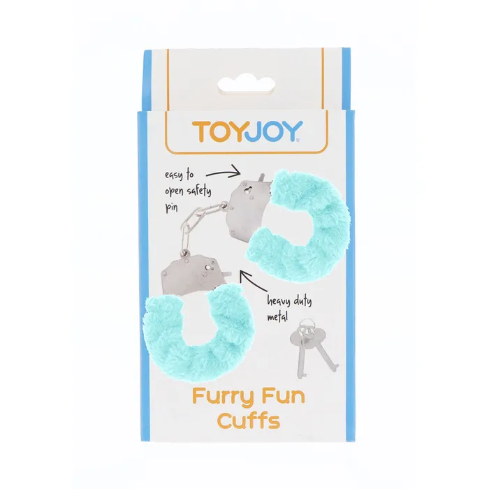 Toy Joy Sex Toys Restraints ToyJoy Furry Fun Wrist Cuffs Aqua Toy Joy Sex Toys Restraints ToyJoy Furry Fun Wrist Cuffs Aqua